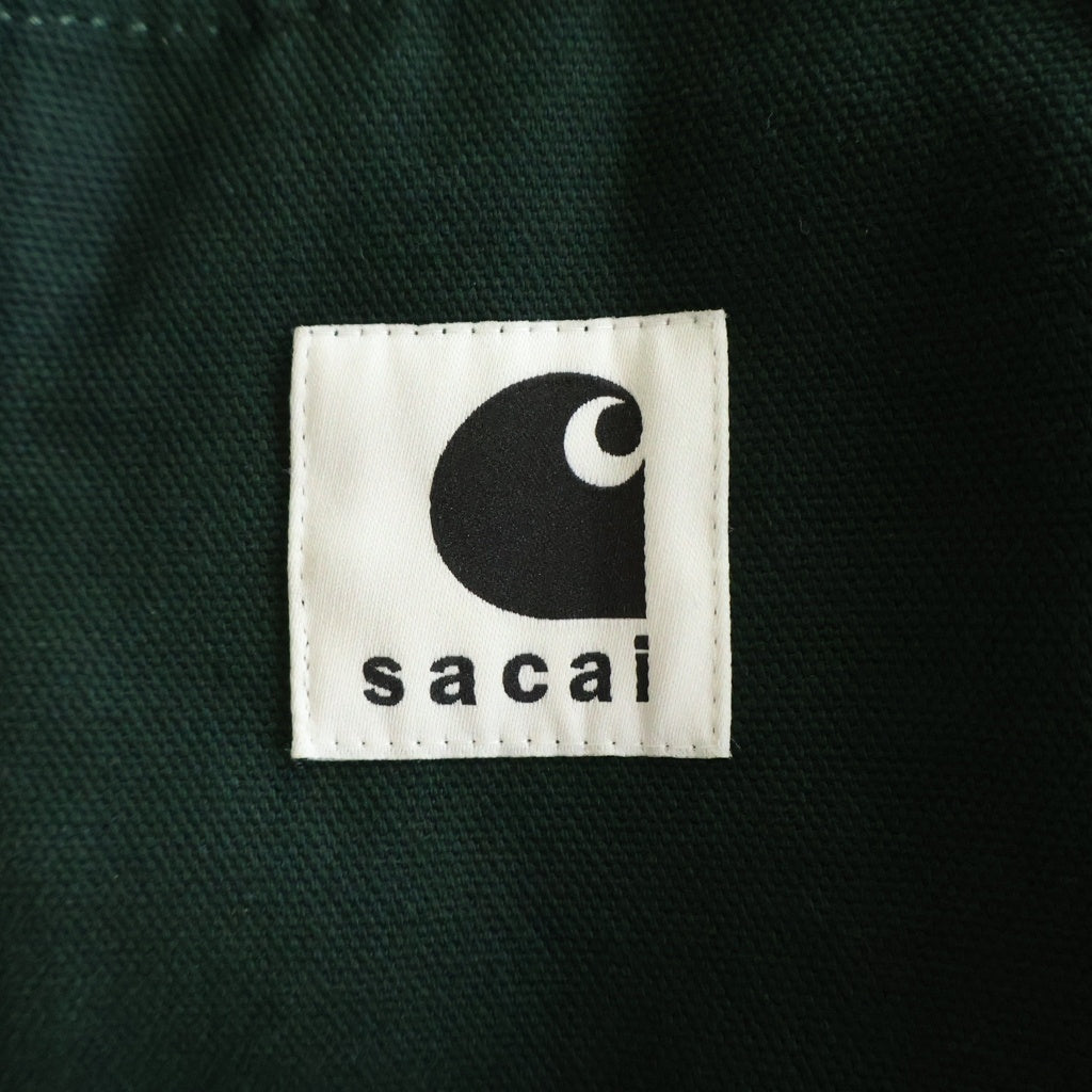 Sacai(サカイ) 25AW ×CARHARTT WIP Washed Duck Hooded フーデッドダックジャケット グリーン 03859M