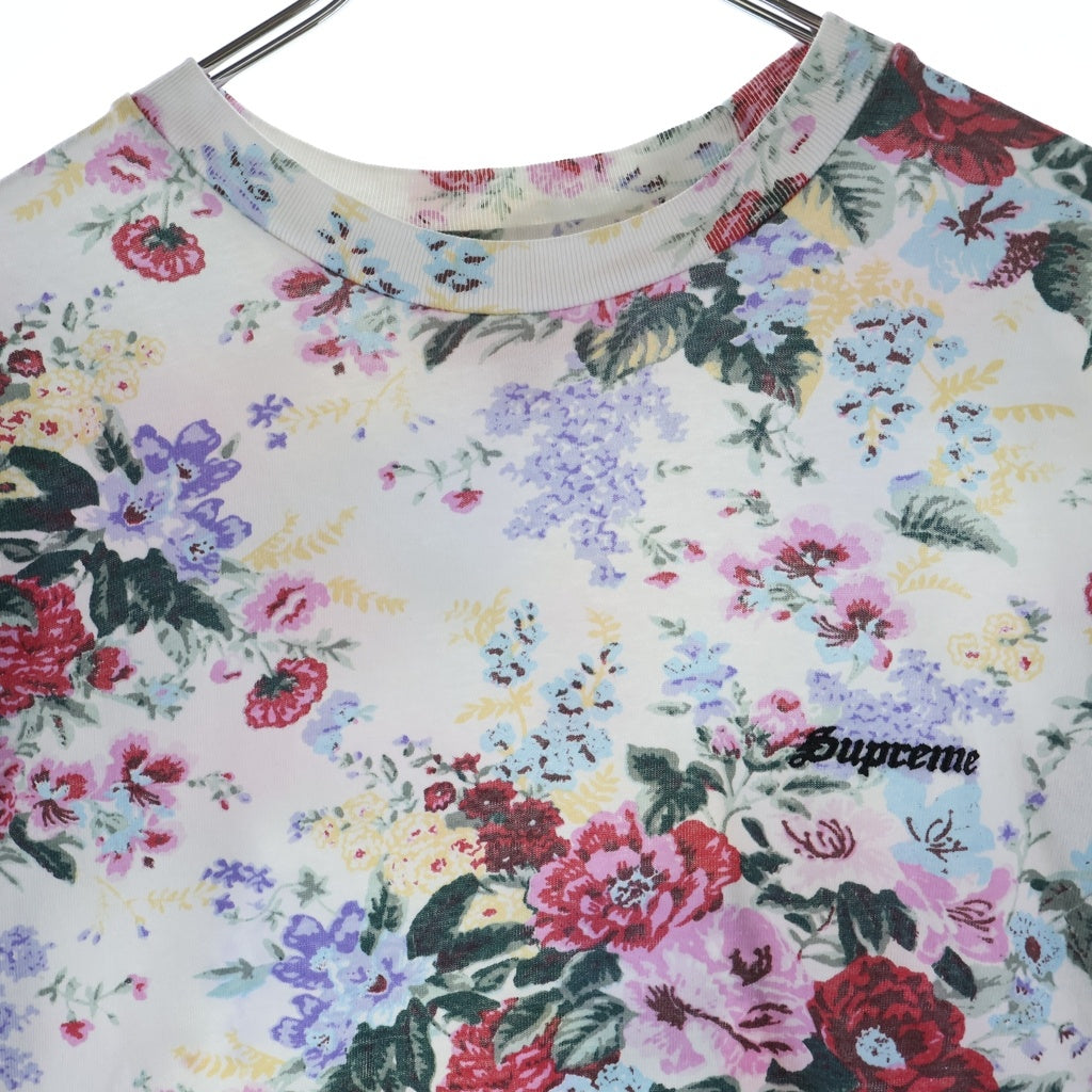 SUPREME(シュプリーム) 26SS Washed S/S Top Floral ウォッシュド トップ フローラル ロゴ刺繍 クルーネック半袖Tシャツ カットソー マルチカラー
