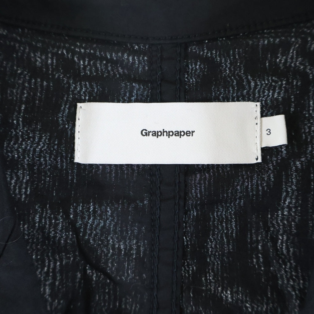 Graphpaper(グラフペーパー) Garment Dyed Jacket ガーメントダイ コットンテーラードジャケット ブラック