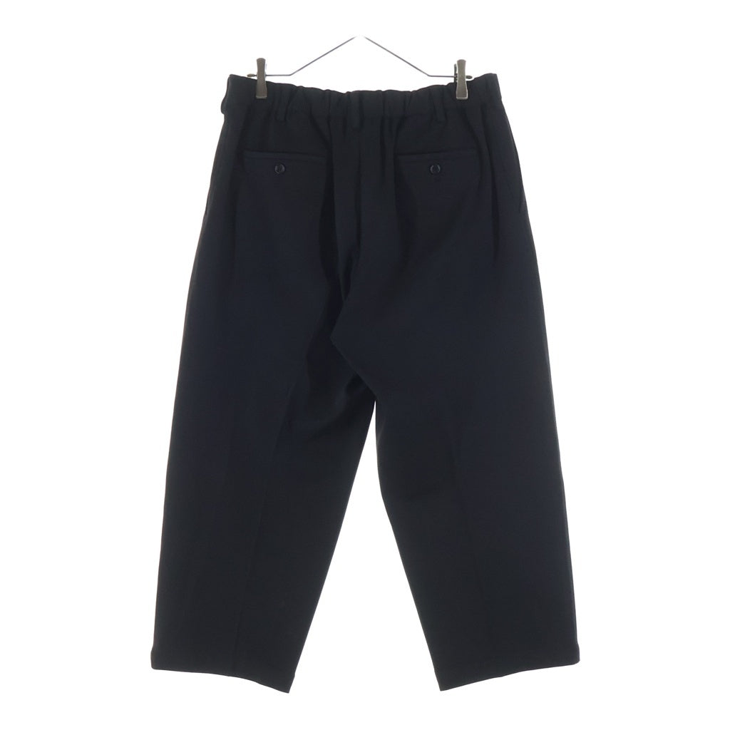 Graphpaper(グラフペーパー) SIDOGRAS Melange Ponte Wide Tapered Slacks シドグラス メランジポンテワイドテーパードスラックスパンツ ブラック GM254-40051