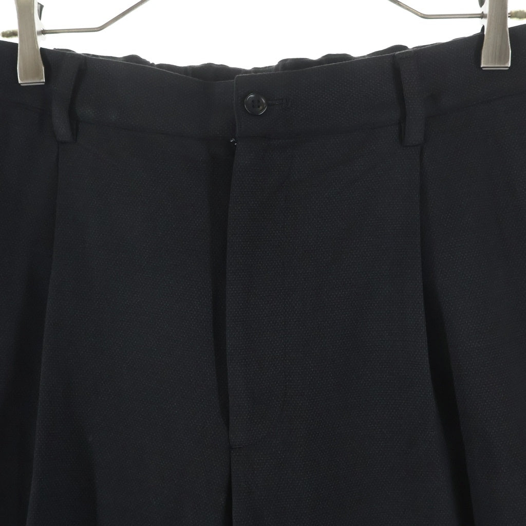 Graphpaper(グラフペーパー) SIDOGRAS Melange Ponte Wide Tapered Slacks シドグラス メランジポンテワイドテーパードスラックスパンツ ブラック GM254-40051