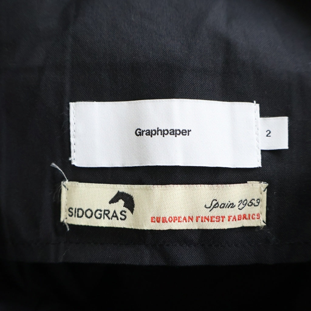 Graphpaper(グラフペーパー) SIDOGRAS Melange Ponte Wide Tapered Slacks シドグラス メランジポンテワイドテーパードスラックスパンツ ブラック GM254-40051