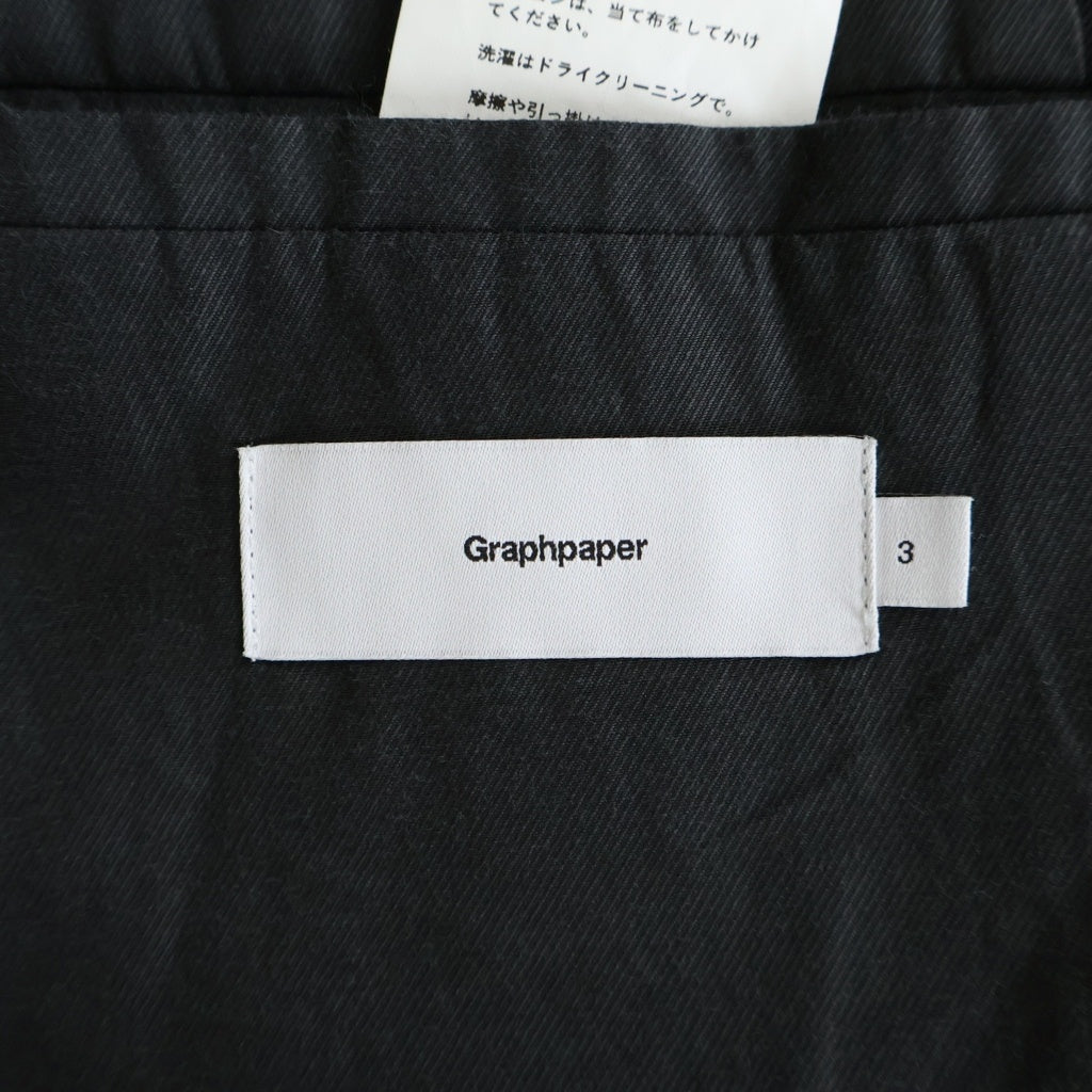 Graphpaper(グラフペーパー) Scale Off Wool Jacket スケールオフウールジャケット テーラードジャケット ブラック GM241-20168B