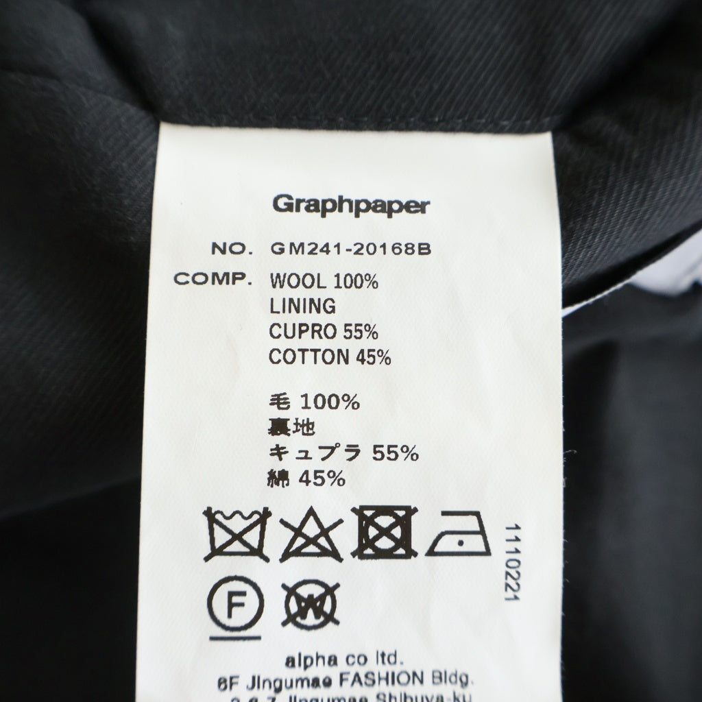 Graphpaper(グラフペーパー) Scale Off Wool Jacket スケールオフウールジャケット テーラードジャケット ブラック GM241-20168B