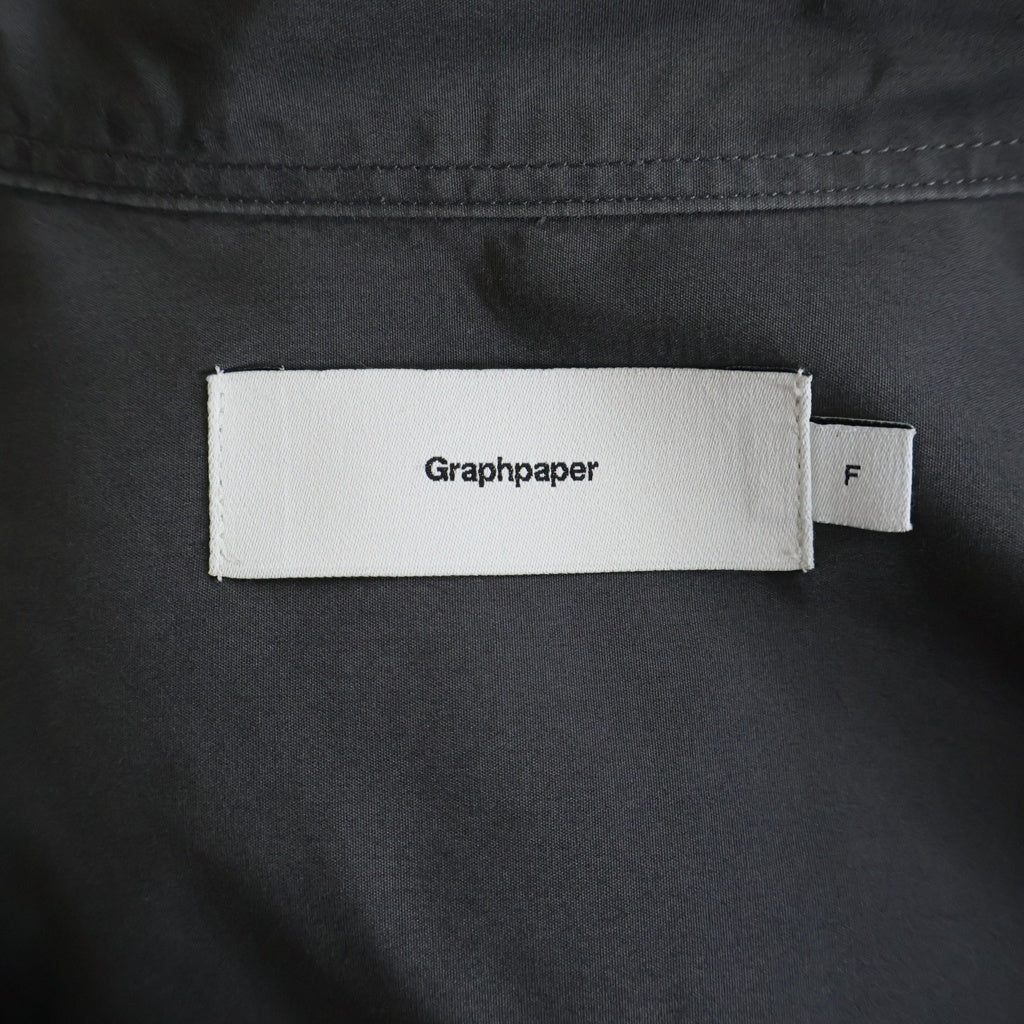 Graphpaper(グラフペーパー) Broad L/S Oversized Regular Collar Shirt ブロード 長袖シャツ オーバーサイズレギュラーカラーシャツ グレー GM212-50110B
