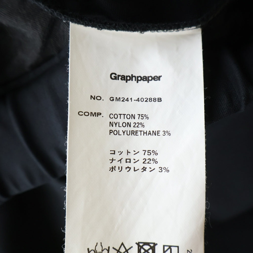 Graphpaper(グラフペーパー) Compact Ponte Wide Tapered Chef Pants コンパクトポンテ ワイドテーパードシェフパンツ スラックス ブラック