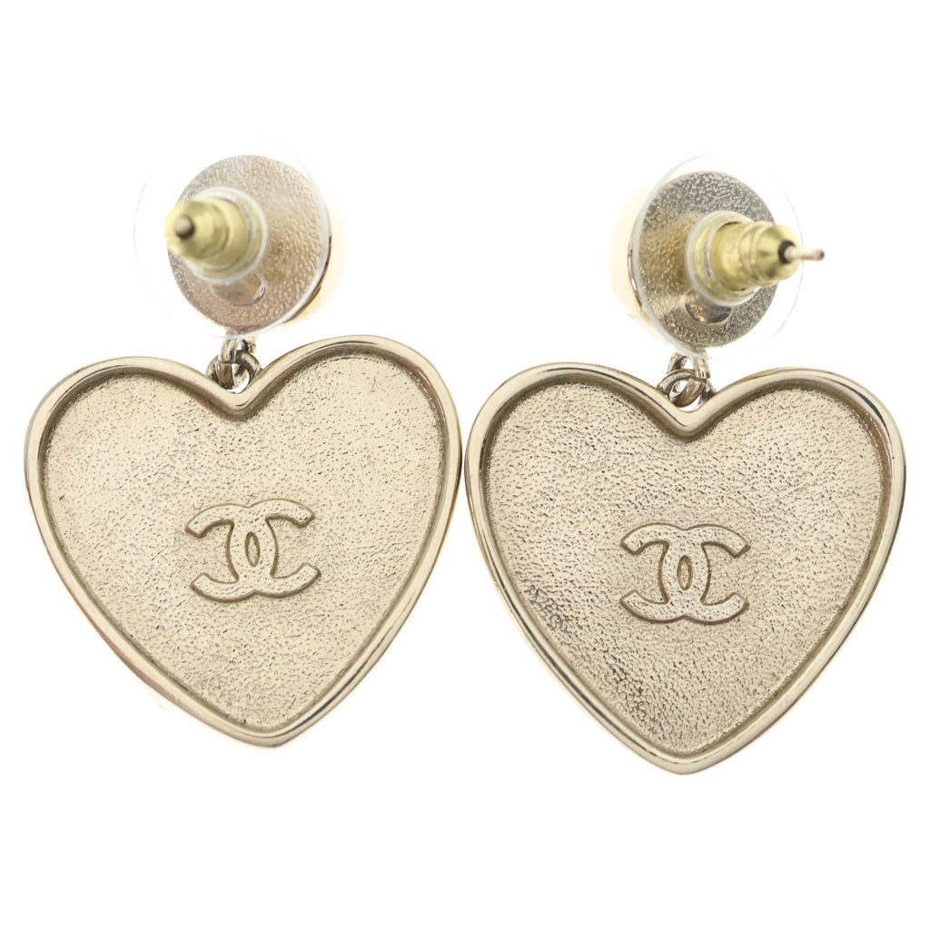 CHANEL(シャネル) ココマーク No.5 ハート ピアス レディース ピンク/ゴールド