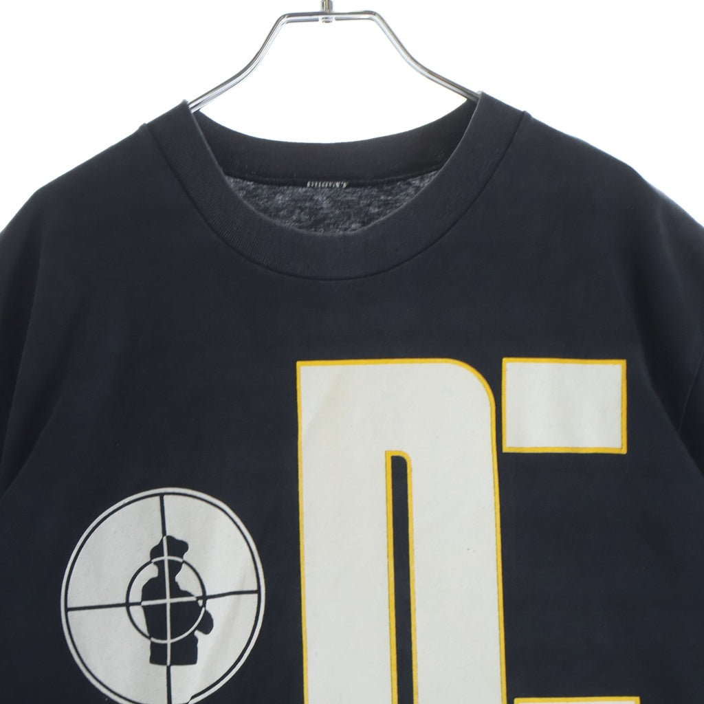 VINTAGE(ヴィンテージ) 90S VINTAGE PUBLIC ENEMY TARGET LOGO TEE JERZEES ヴィンテージ パブリックエナミー ターゲットロゴ 両面プリントTシャツ クルーネック半袖Tシャツ カットソー ブラック -