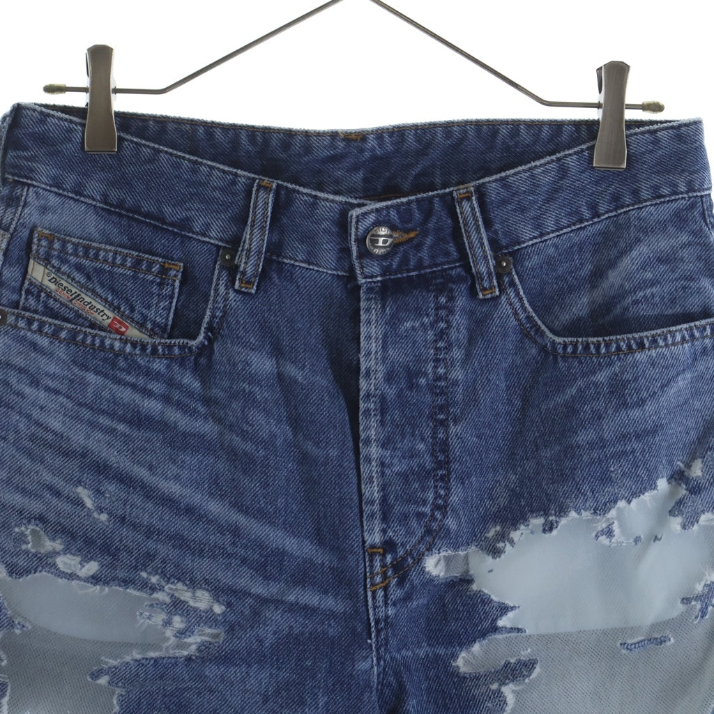 DIESEL(ディーゼル) ×tinder SIRE-SHORT ティンダー デニムショーツ ダメージ加工 インディゴ P01770 068ZH