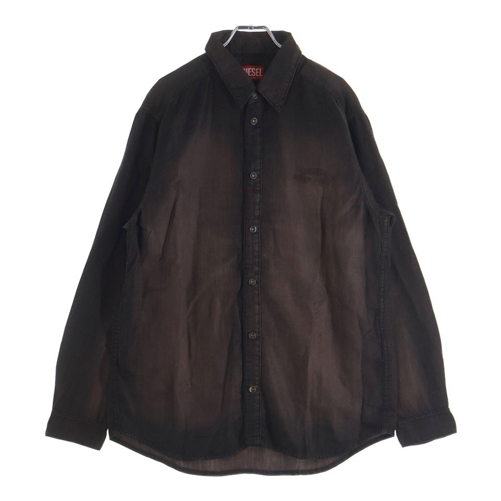 DIESEL(ディーゼル) D-SIMPLY-S16 リヨセルデニム 長袖シャツ ブラウン A23995 068YF