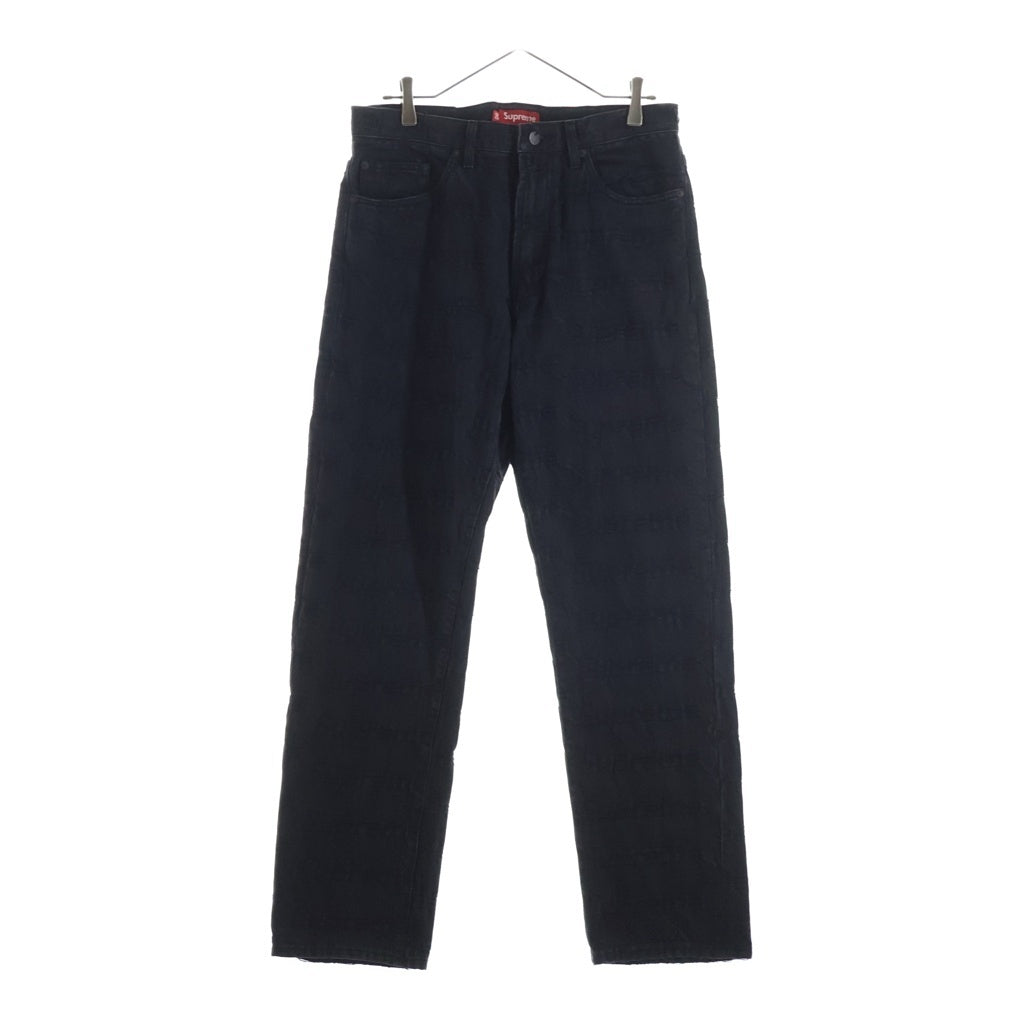 SUPREME(シュプリーム) 21SS Frayed Logos Regular Jean Black フレイド ロゴ レギュラー デニムパンツ ジーンズ ブラック -