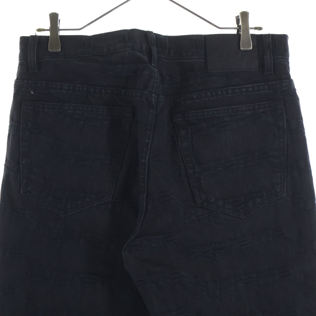 SUPREME(シュプリーム) 21SS Frayed Logos Regular Jean Black フレイド ロゴ レギュラー デニムパンツ ジーンズ ブラック -
