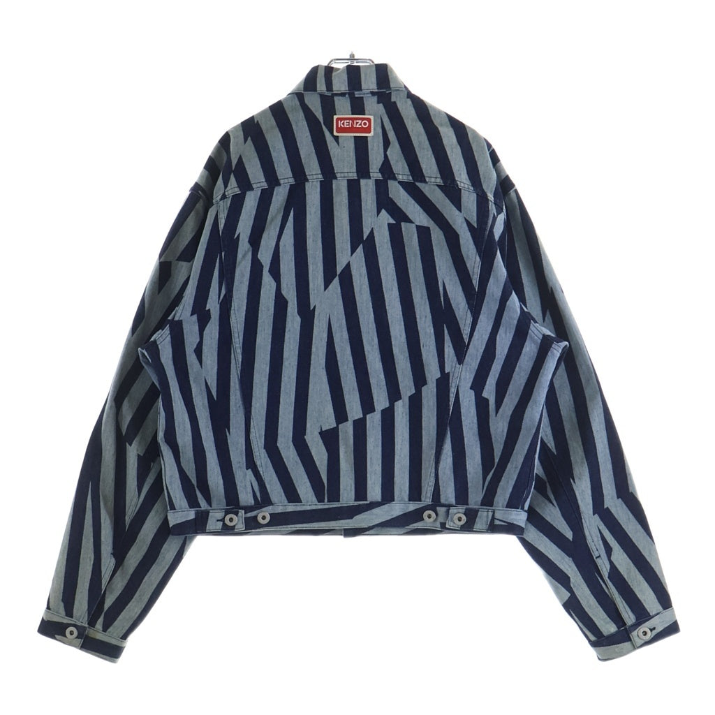 KENZO(ケンゾー) Dazzle Stripe Trucker Denim Jacket ダズルストライプトラッカーデニムジャケット ブルー FD65DV3026R1