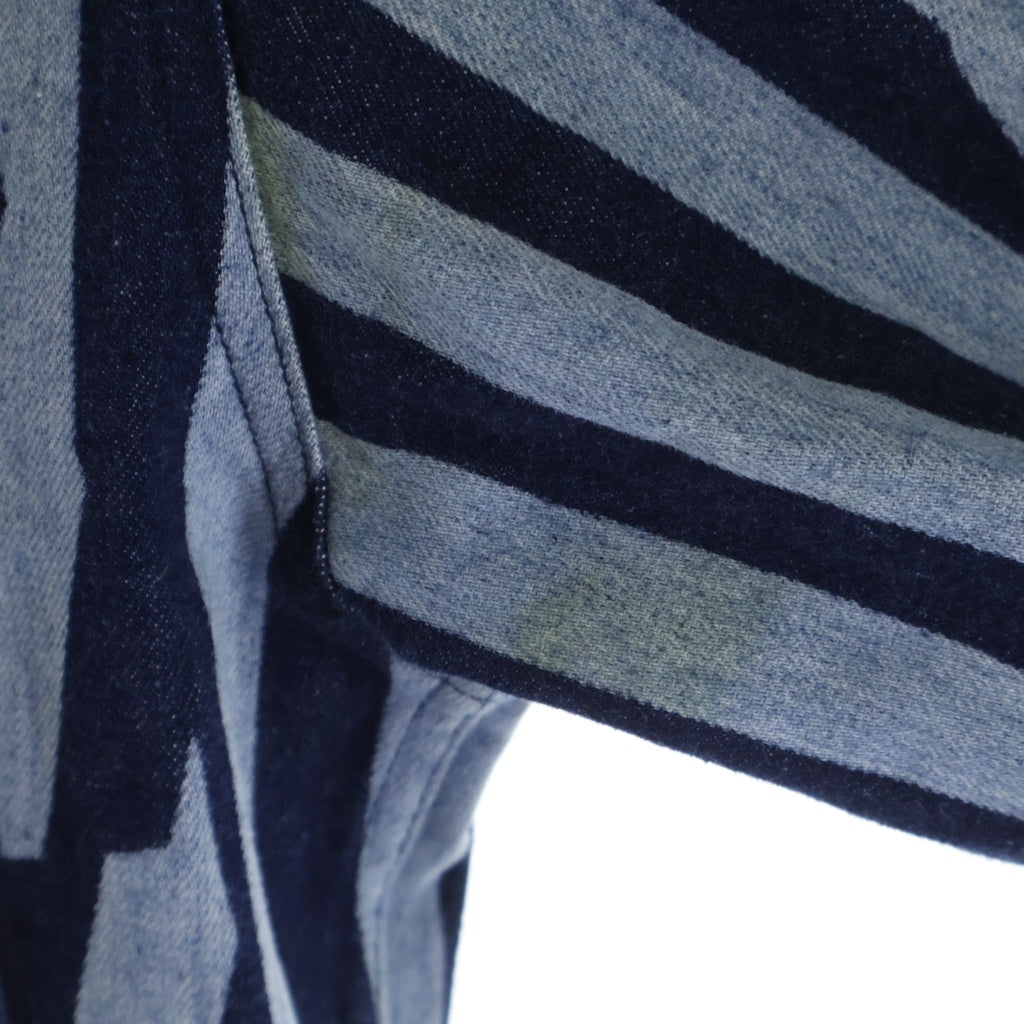 KENZO(ケンゾー) Dazzle Stripe Trucker Denim Jacket ダズルストライプトラッカーデニムジャケット ブルー FD65DV3026R1