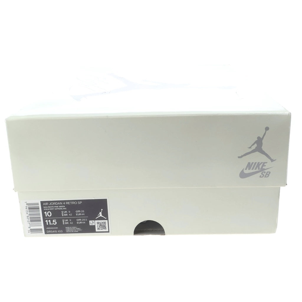 NIKE SB(ナイキエスビー) AIR JORDAN 4 RETRO SP PINE GREEN DR5415-103 エアジョーダン4 レトロ パイングリーン ハイカットスニーカー ホワイト/グリーン US10/28cm