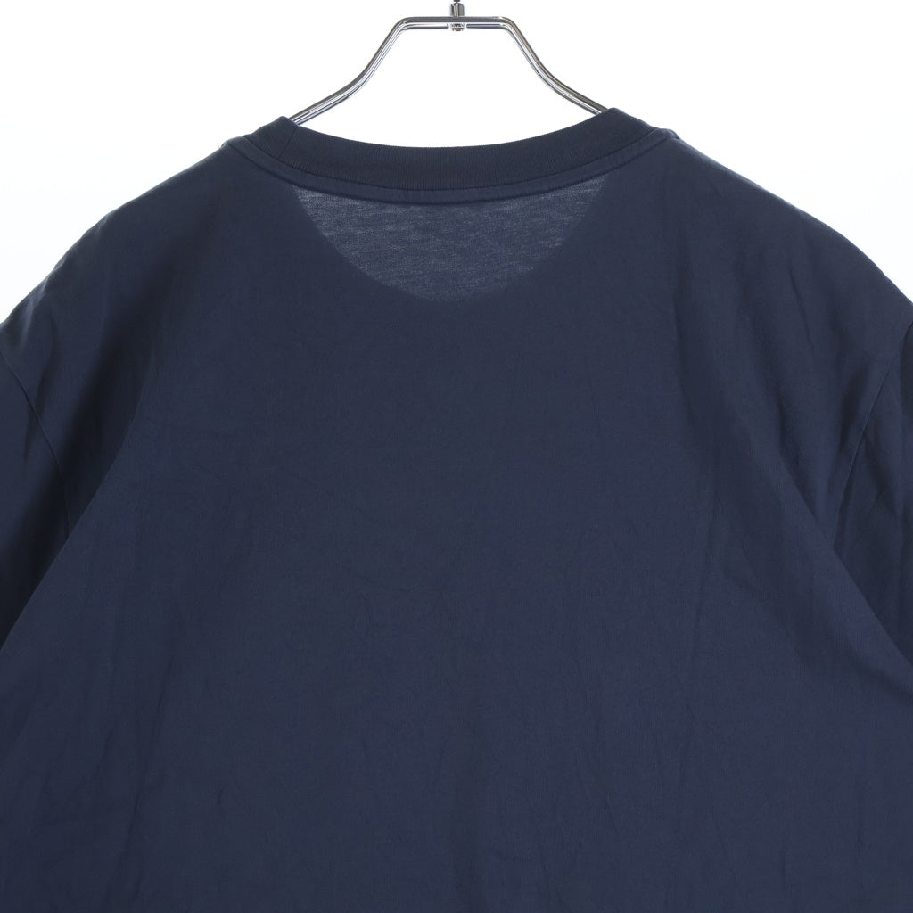 MONCLER(モンクレール) Holiday on the beach 1952 フロント刺繍 クルーネック半袖Tシャツ カットソー ネイビー L10918C0005389B8U