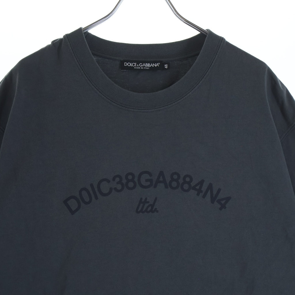 J&ANS DOLCE&GABBANA(ドルチェアンドガッバーナ) フトントロゴ プリント クルーネック 半袖Tシャツ カットソー ネイビー G8PN9T G7M3K