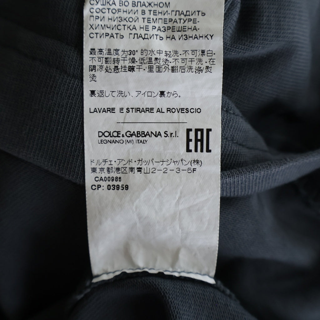 J&ANS DOLCE&GABBANA(ドルチェアンドガッバーナ) フトントロゴ プリント クルーネック 半袖Tシャツ カットソー ネイビー G8PN9T G7M3K