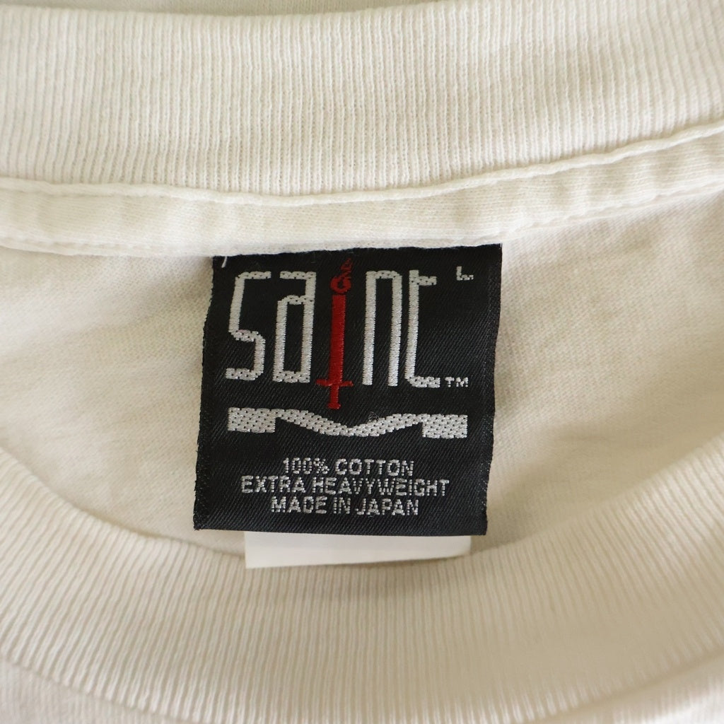 SAINT MICHAEL(セントマイケル) 25SS SUPER DIRTY SS TEE スーパーダーティー プリント半袖Tシャツ カットソー ホワイト SM-HR8-0000-025