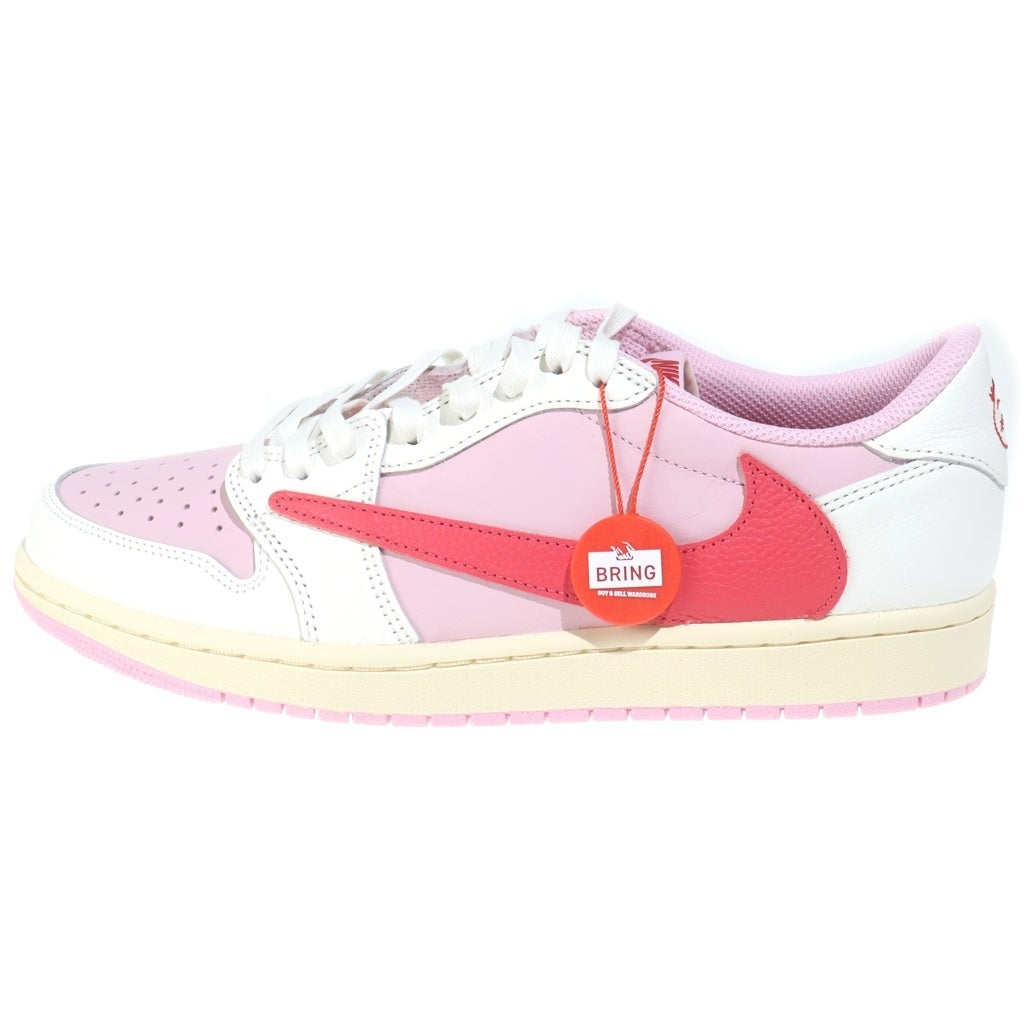 NIKE(ナイキ) ×Travis Scott Air Jordan 1 Retro Low Sail Tropical Pink エアジョーダン1 レトロ OG セイル トロピカルピンク ローカットスニーカー US10/28cm IQ7604-101