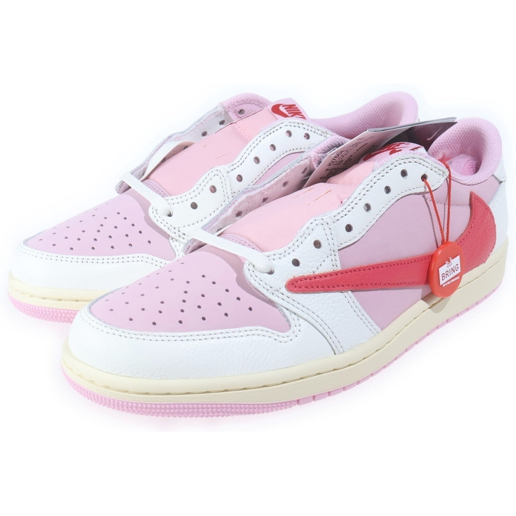 NIKE(ナイキ) ×Travis Scott Air Jordan 1 Retro Low Sail Tropical Pink エアジョーダン1 レトロ OG セイル トロピカルピンク ローカットスニーカー US8.5/26.5cm IQ7604-101