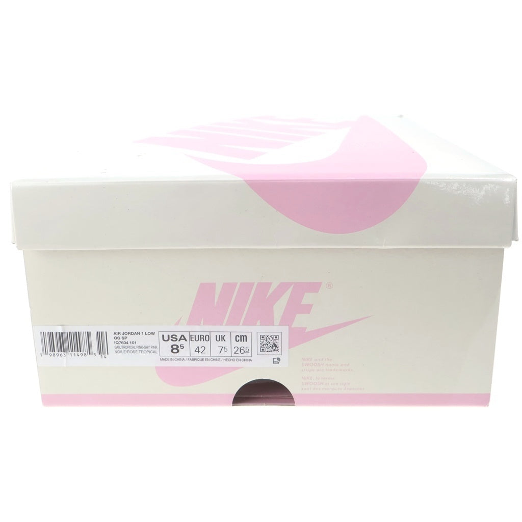 NIKE(ナイキ) ×Travis Scott Air Jordan 1 Retro Low Sail Tropical Pink エアジョーダン1 レトロ OG セイル トロピカルピンク ローカットスニーカー US8.5/26.5cm IQ7604-101