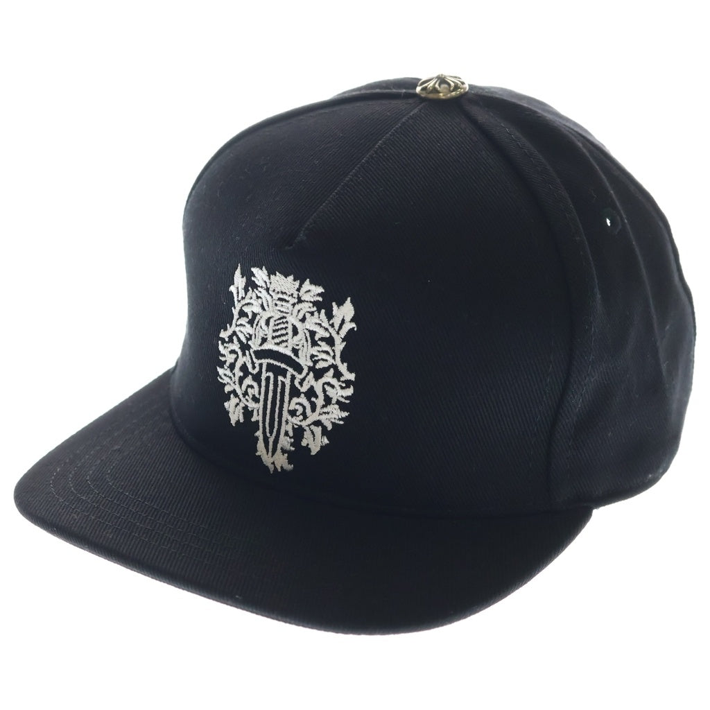 CHROME HEARTS(クロムハーツ) TRUCKER CAP デニムトラッカー ヴァインダガー刺繍 クロスボール付き デニム トラッカーキャップ 帽子 ブラック