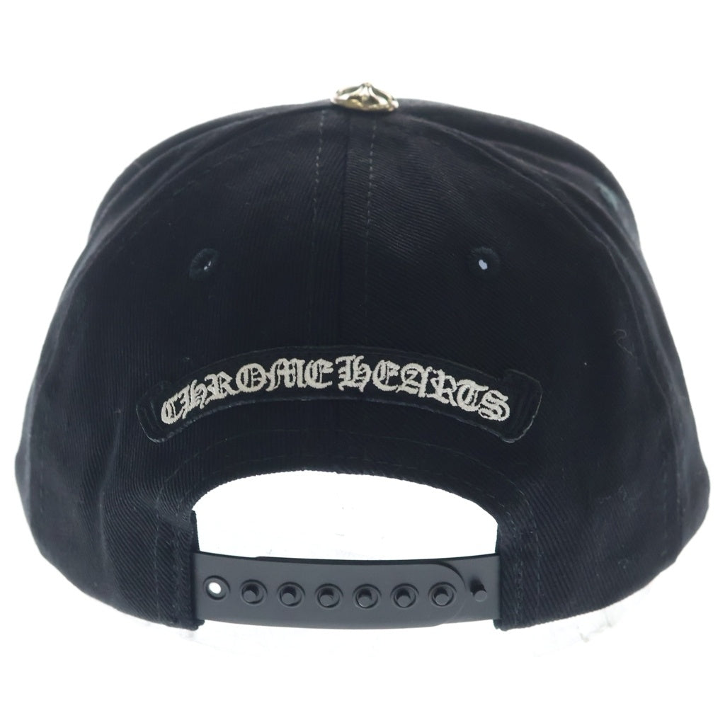 CHROME HEARTS(クロムハーツ) TRUCKER CAP デニムトラッカー ヴァインダガー刺繍 クロスボール付き デニム トラッカーキャップ 帽子 ブラック