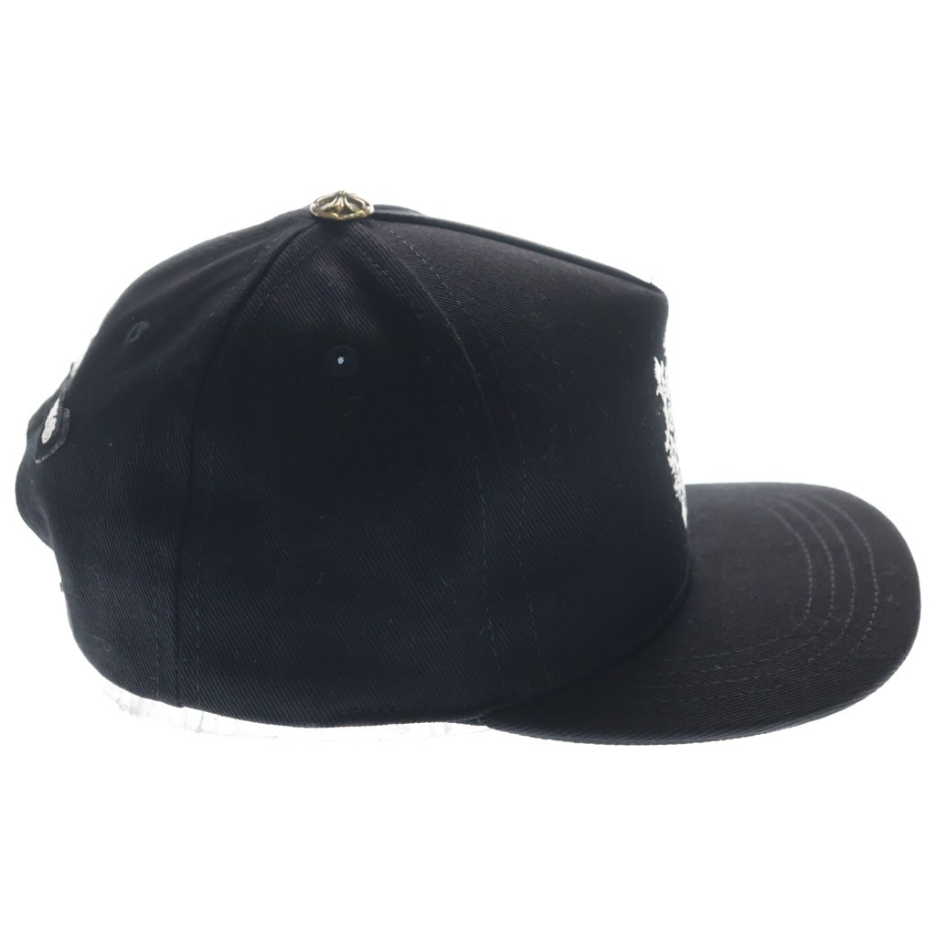 CHROME HEARTS(クロムハーツ) TRUCKER CAP デニムトラッカー ヴァインダガー刺繍 クロスボール付き デニム トラッカーキャップ 帽子 ブラック
