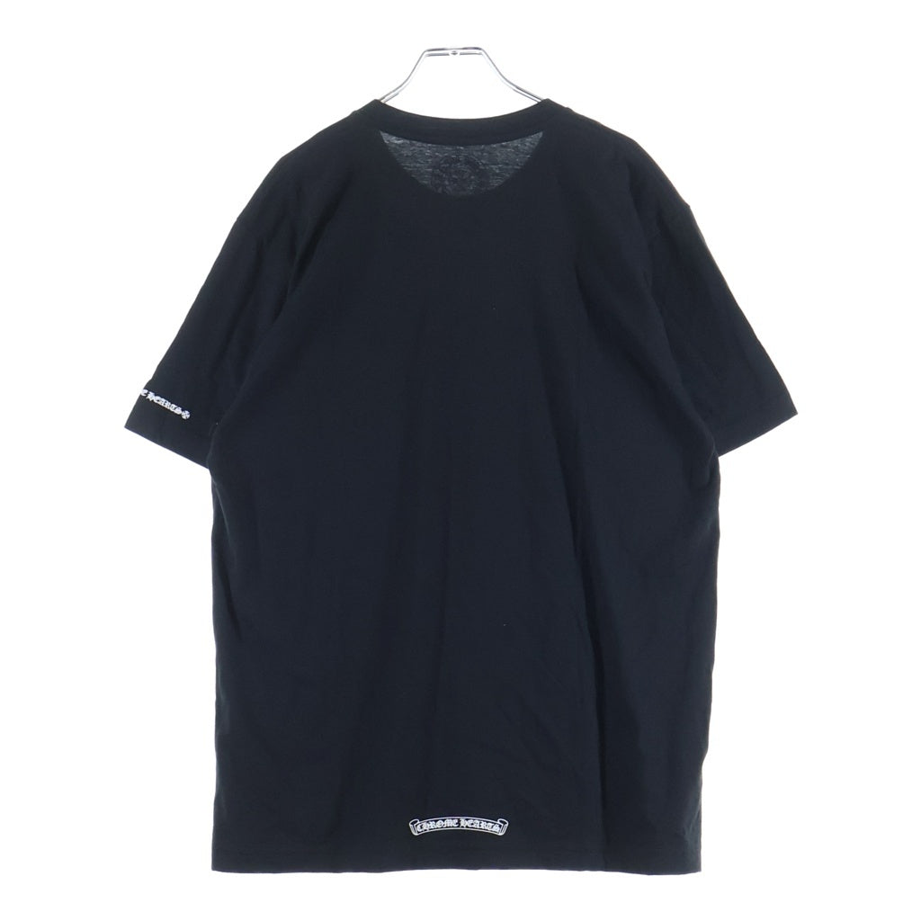 CHROME HEARTS(クロムハーツ) CH S/S NECK LOGO ネックロゴプリント 半袖Tシャツ ブラック
