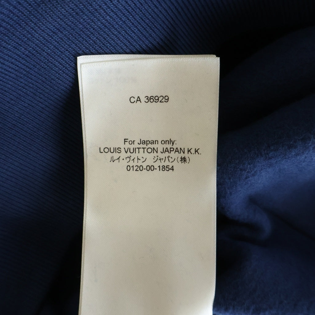 LOUIS VUITTON(ルイヴィトン) 23AW Signature Hoodie RM232Q IHN HNY56W シグネチャー ロゴ刺繍フーディ スウェットパーカー ネイビー