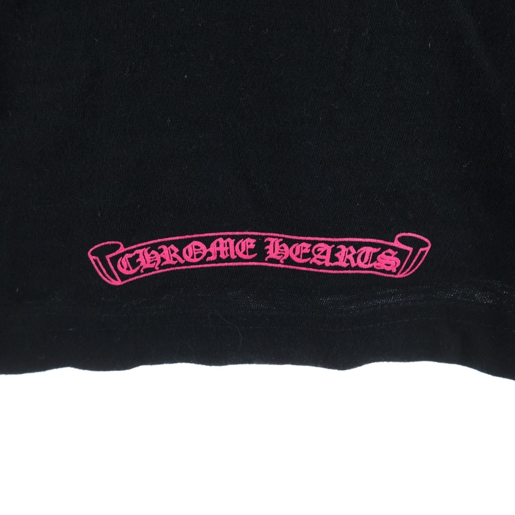 CHROME HEARTS(クロムハーツ) Old English Neck Logo Long Sleeve Tee オールドイングリッシュネックロゴ長袖Tシャツ カットソー ブラック/ピンク -