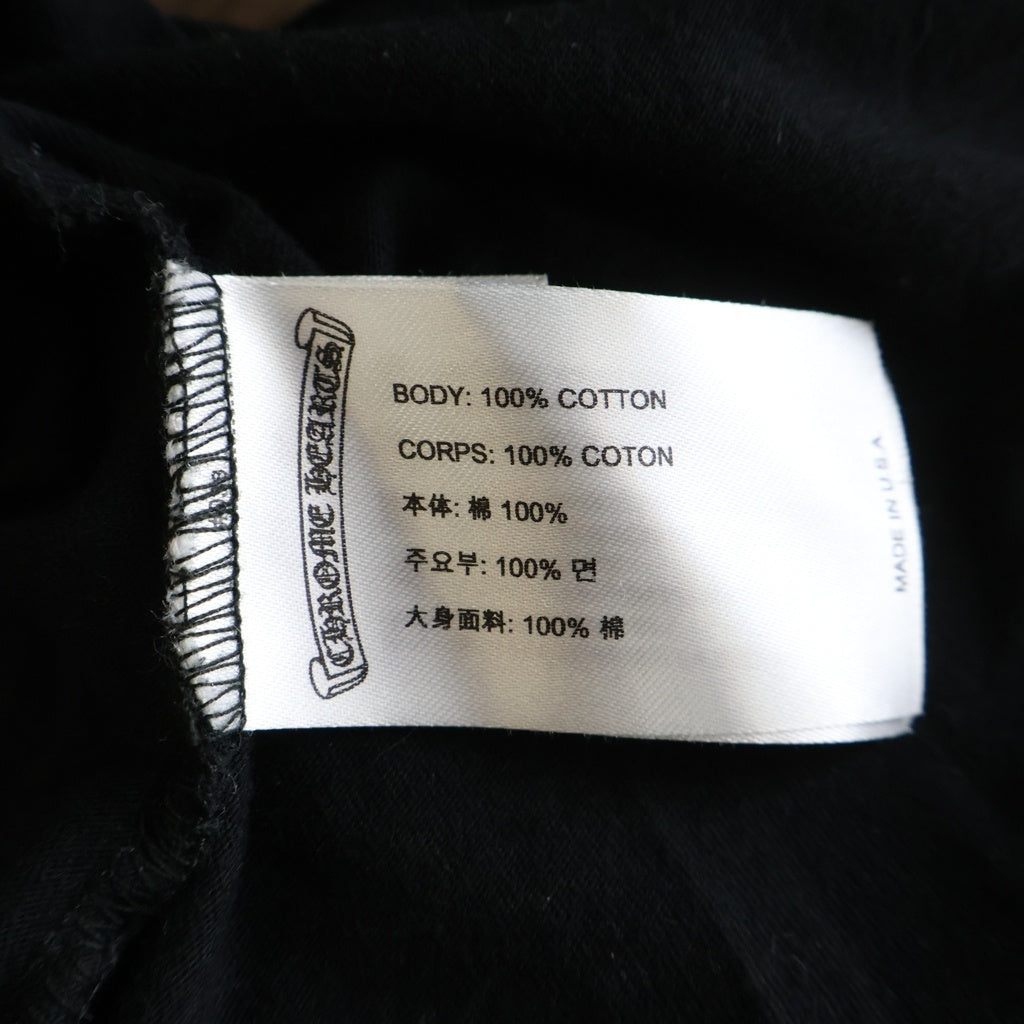 CHROME HEARTS(クロムハーツ) Old English Neck Logo Long Sleeve Tee オールドイングリッシュネックロゴ長袖Tシャツ カットソー ブラック/ピンク -