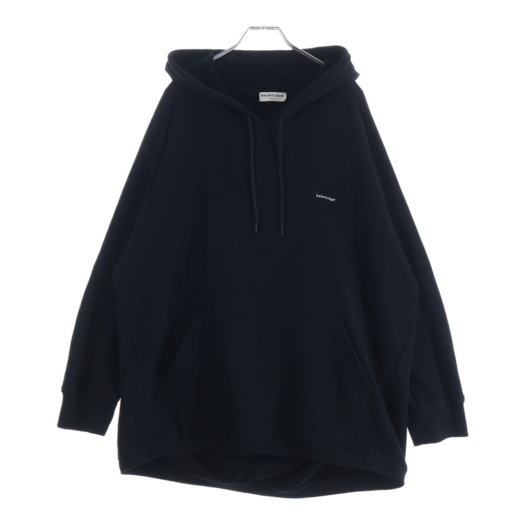 BALENCIAGA(バレンシアガ) Logo Hoodie ロゴプリント プルオーバースウェットパーカー フーディー ブラック 481985 TTK14