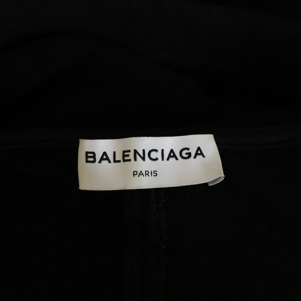 BALENCIAGA(バレンシアガ) Logo Hoodie ロゴプリント プルオーバースウェットパーカー フーディー ブラック 481985 TTK14
