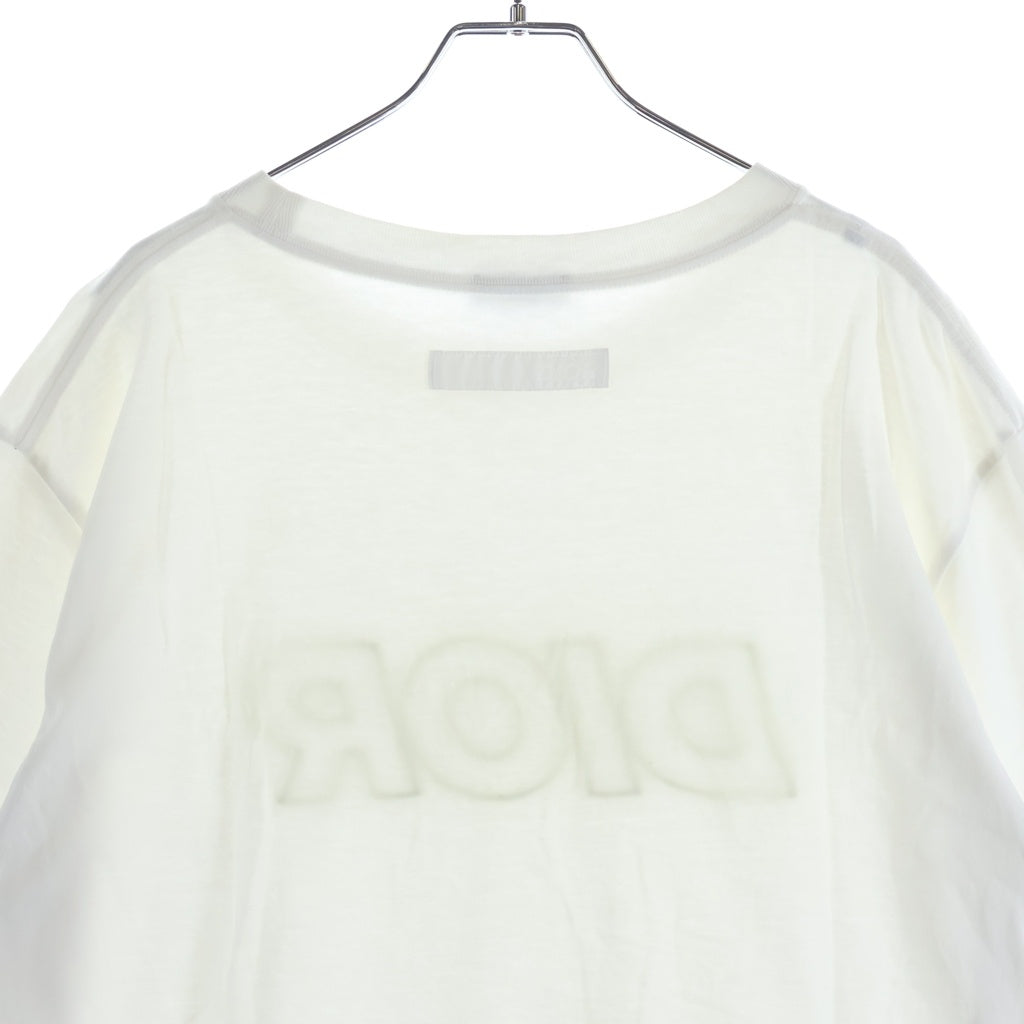 DIOR(ディオール) 23AW Logo Embroidered Tee ロゴ刺繍 クルーネック半袖Tシャツ カットソー ホワイト 393J696E0847