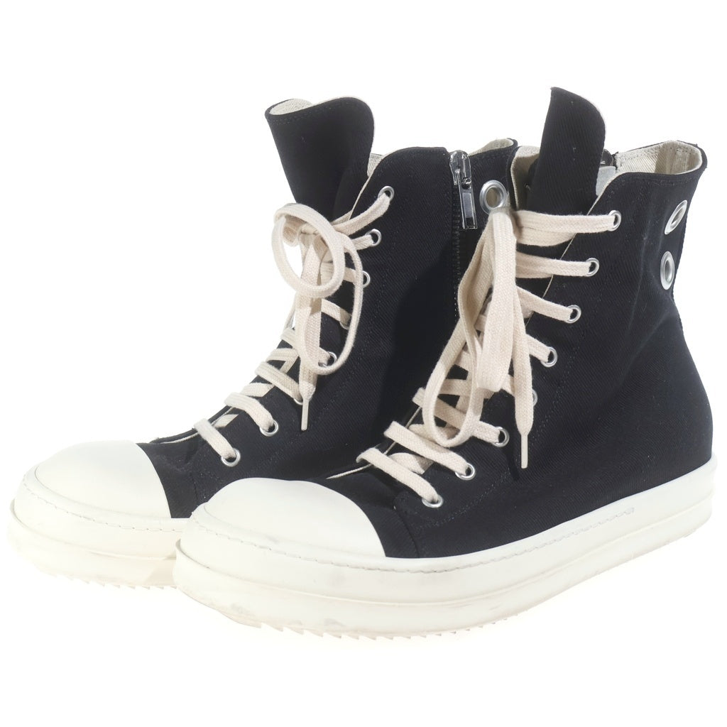 DRKSHDW(ダークシャドウ) 24AW スニーカーズ サイドジップキャンバスハイカットスニーカー DU02D2800 DOES1 ブラック