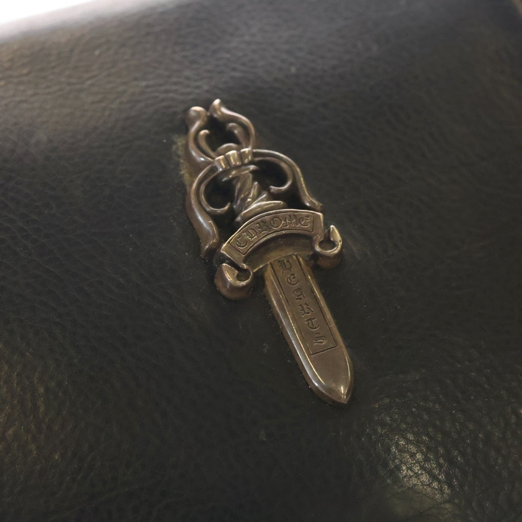 CHROME HEARTS(クロムハーツ) MILO ラージダガー メールショルダーバッグ レザーバッグ ブラック -