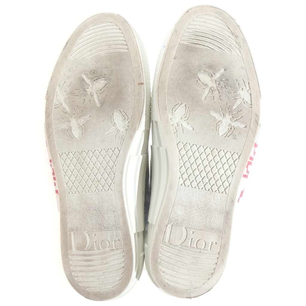 Dior HOMME(ディオールオム) 20AW ×Shawn Stussy オブリーク柄 パッチ付き ハイカットスニーカー ホワイト 21CLS