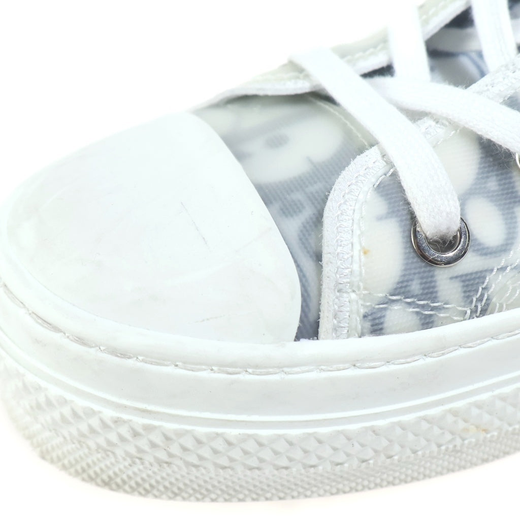 Dior HOMME(ディオールオム) 20AW ×Shawn Stussy オブリーク柄 パッチ付き ハイカットスニーカー ホワイト 21CLS