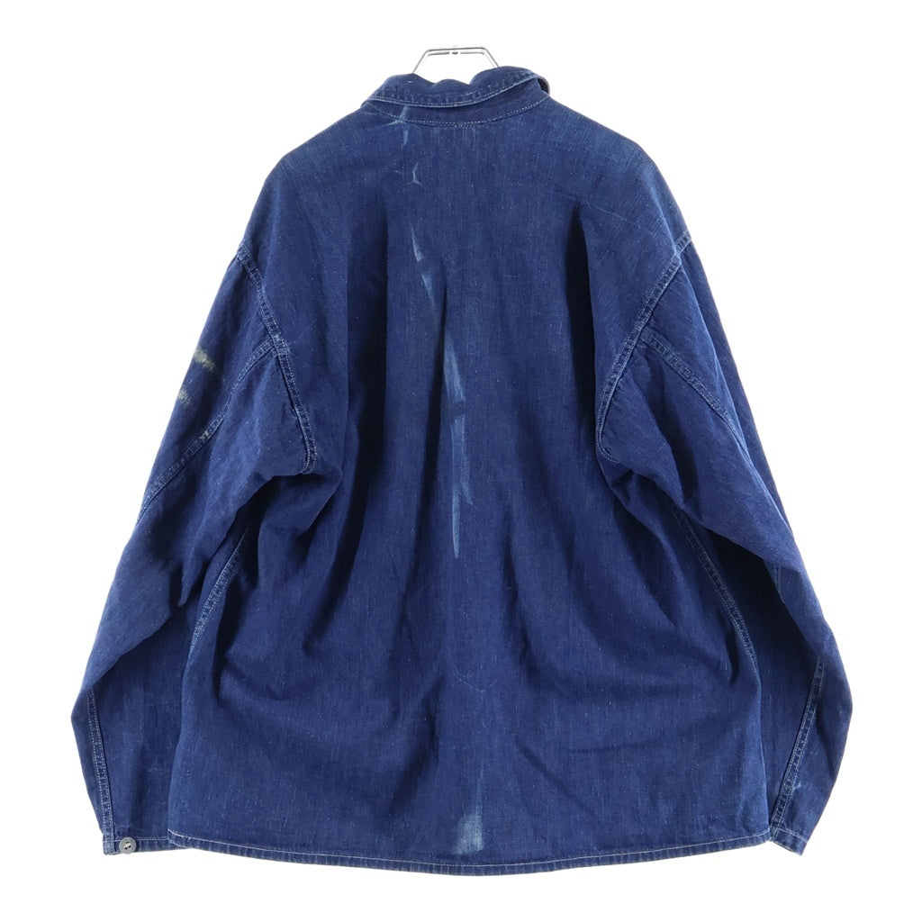 NO BRAND(ノーブランド) 30s~40s VINTAGE US ARMY M-35 Denim Pullover Jacket ヴィンテージ ユーエスアーミー ミリタリー デニムプルオーバージャケット インディゴ