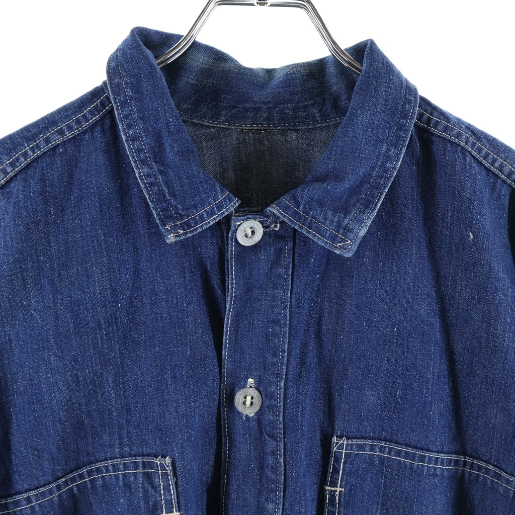 NO BRAND(ノーブランド) 30s~40s VINTAGE US ARMY M-35 Denim Pullover Jacket ヴィンテージ ユーエスアーミー ミリタリー デニムプルオーバージャケット インディゴ