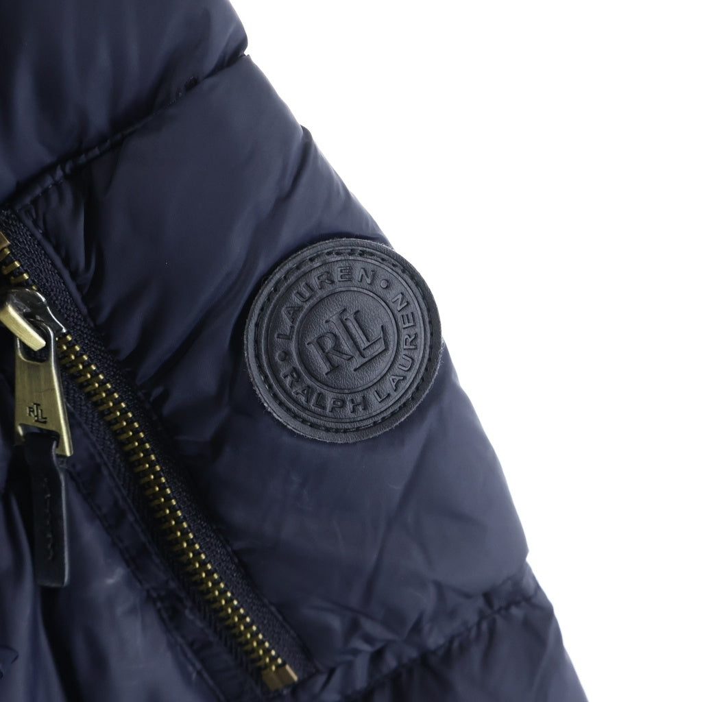 LAUREN RALPH LAUREN(ローレンラルフローレン) ダウンジャケット ダウンコート 裏地ベルト柄 レディース ブラック