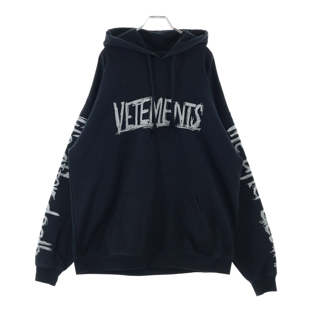 VETEMENTS(ヴェトモン) 21AW LIMITED EDITION WORLD TOUR LOGO HOODIE リミテッドエディション ワールドツアーフーディー パーカー ブラック UE52TR470S
