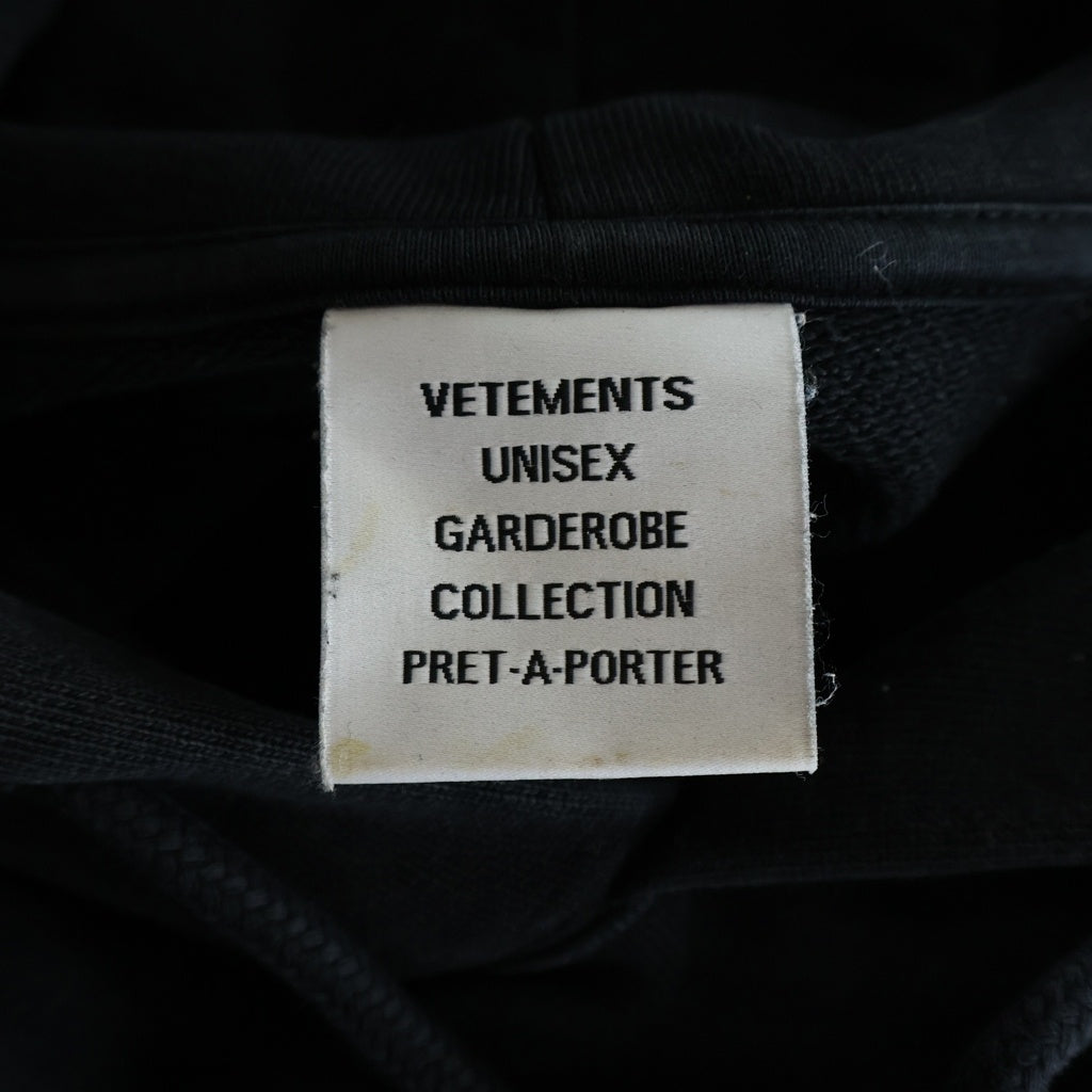 VETEMENTS(ヴェトモン) 21AW LIMITED EDITION WORLD TOUR LOGO HOODIE リミテッドエディション ワールドツアーフーディー パーカー ブラック UE52TR470S