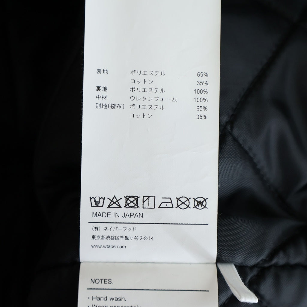 WTAPS(ダブルタップス) 24AW Wrecker Jacket ジップアップ レッカー ジャケット ブラック 242WVDT-JKM05