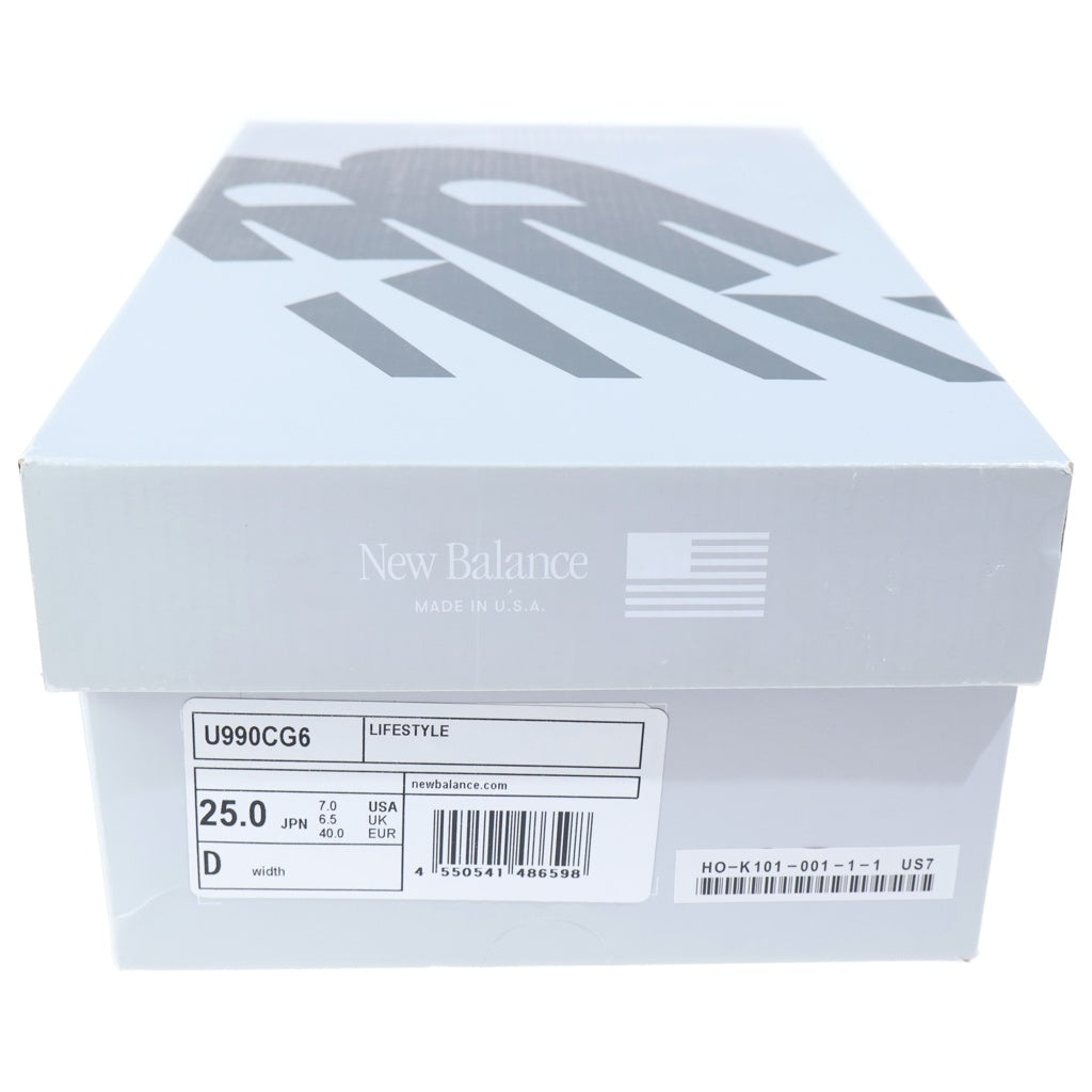 New Balance(ニューバランス) × COMME des GARCONS HOMME 990V6 U990CG6 コムデギャルソンオム ローカットスニーカー シューズ ブラック US7/25cm