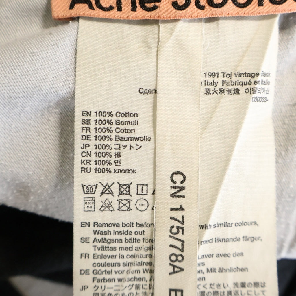Acne Studios(アクネ ストゥディオズ) 1991 Toj Vintage ウォッシュ加工 コットンデニムパンツ ブラック C00033