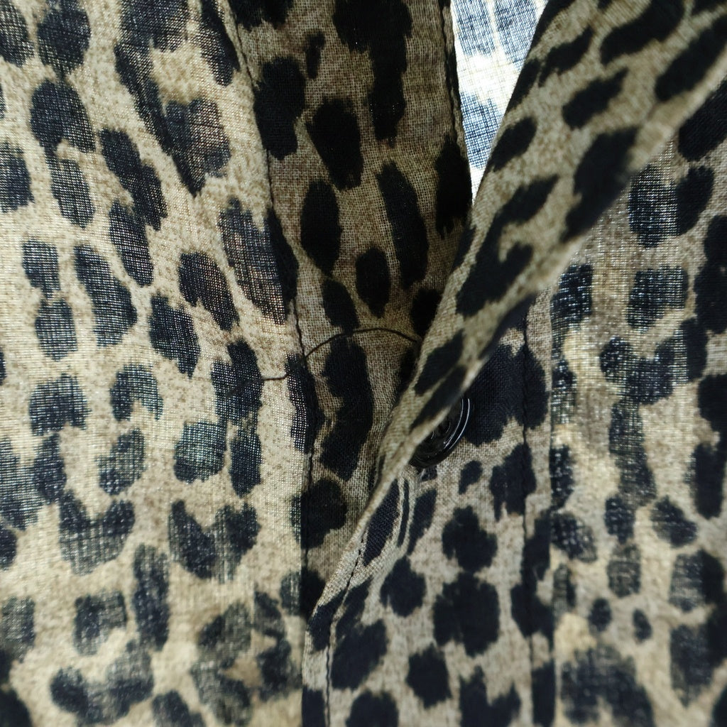 SAINT LAURENT PARIS(サンローランパリ) 14SS エディ期 Leopard Shirt ベイビーキャット レオパード ロングスリーブ 長袖 シャツ ベージュ/ブラック 323951 YM30P
