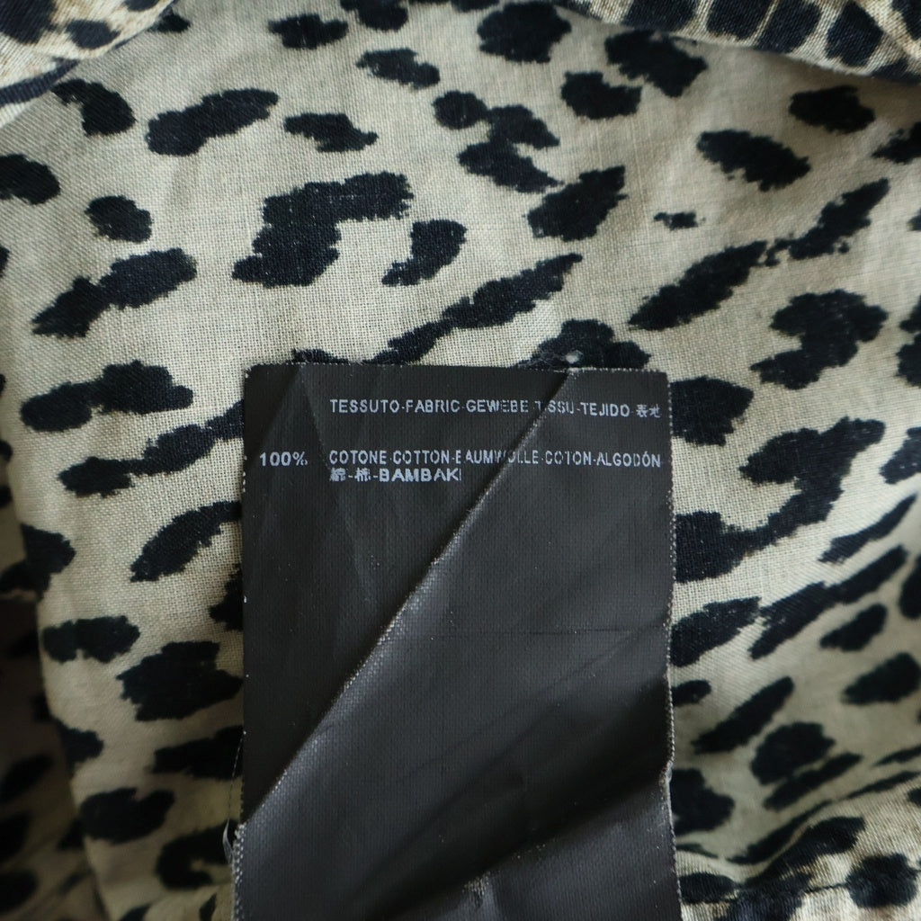 SAINT LAURENT PARIS(サンローランパリ) 14SS エディ期 Leopard Shirt ベイビーキャット レオパード ロングスリーブ 長袖 シャツ ベージュ/ブラック 323951 YM30P